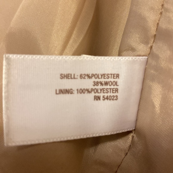 Old Navy Tan Pea Coat with Wide Lapel and Medium Length | Size Small - Picture 6 of 8